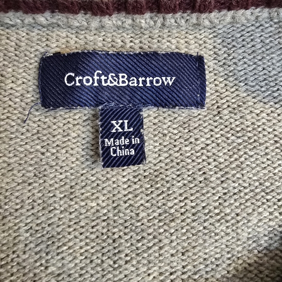 Croft & Barrow Crewneck Sweater Unisex Grandpa Grandma Coastal Preppy Fall - Picture 3 of 7